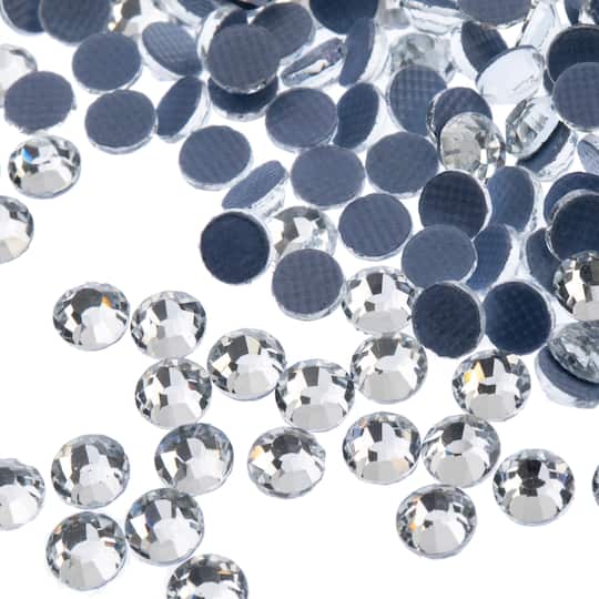 Crystal Lane DIY SS20 Round Glass Hotfix Flatback Rhinestones, 1,440ct